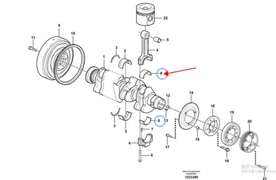 Nuevas piezas del motor de acero de Deutz 04284142 20766790 Rod Bearing de conexión