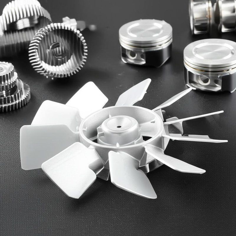 Partes de repuesto de motores de 4 tiempos con lámina de ventilador de plata